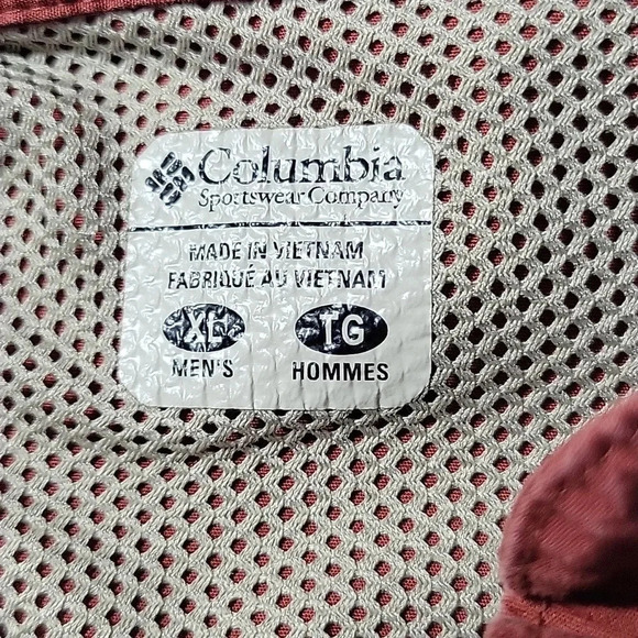 COLUMBIA PHG Rust Vented Men's Shirt XL/TG - Picture 10 of 10